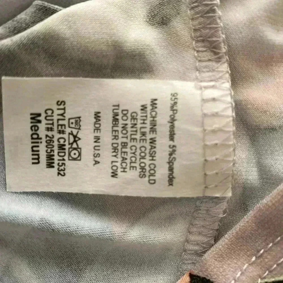 🆕 Hello Miz Maternity Gray & Blue Floral Cold-Shoulder Dress M🆕 - Picture 9 of 10